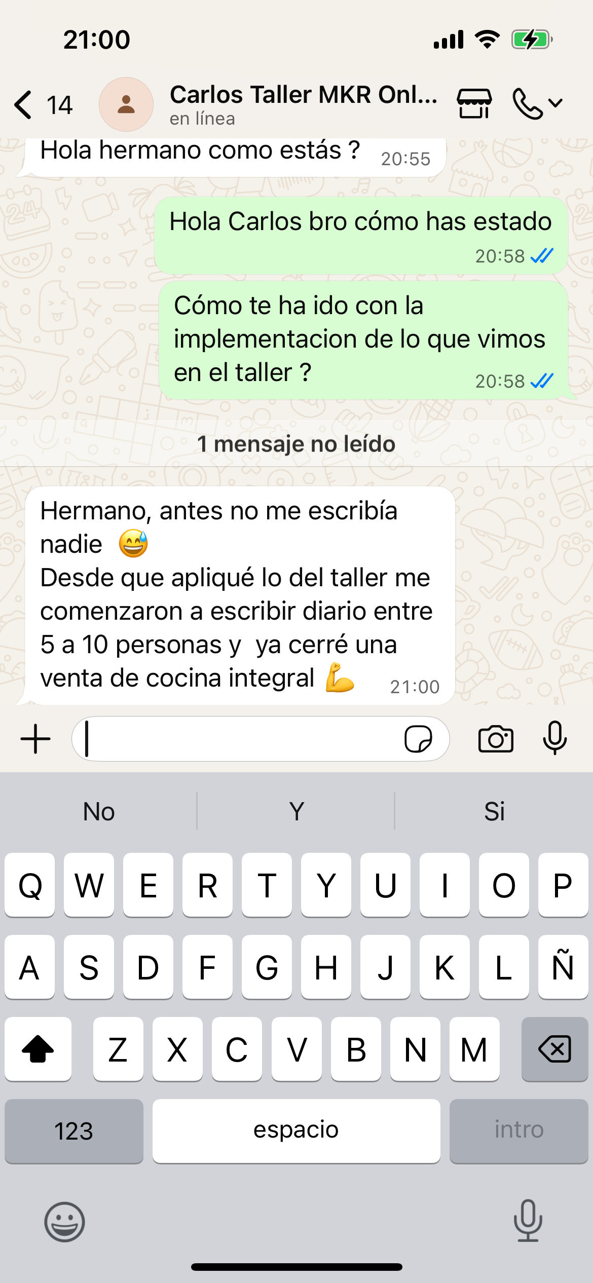 Testimonio WhatsApp 2